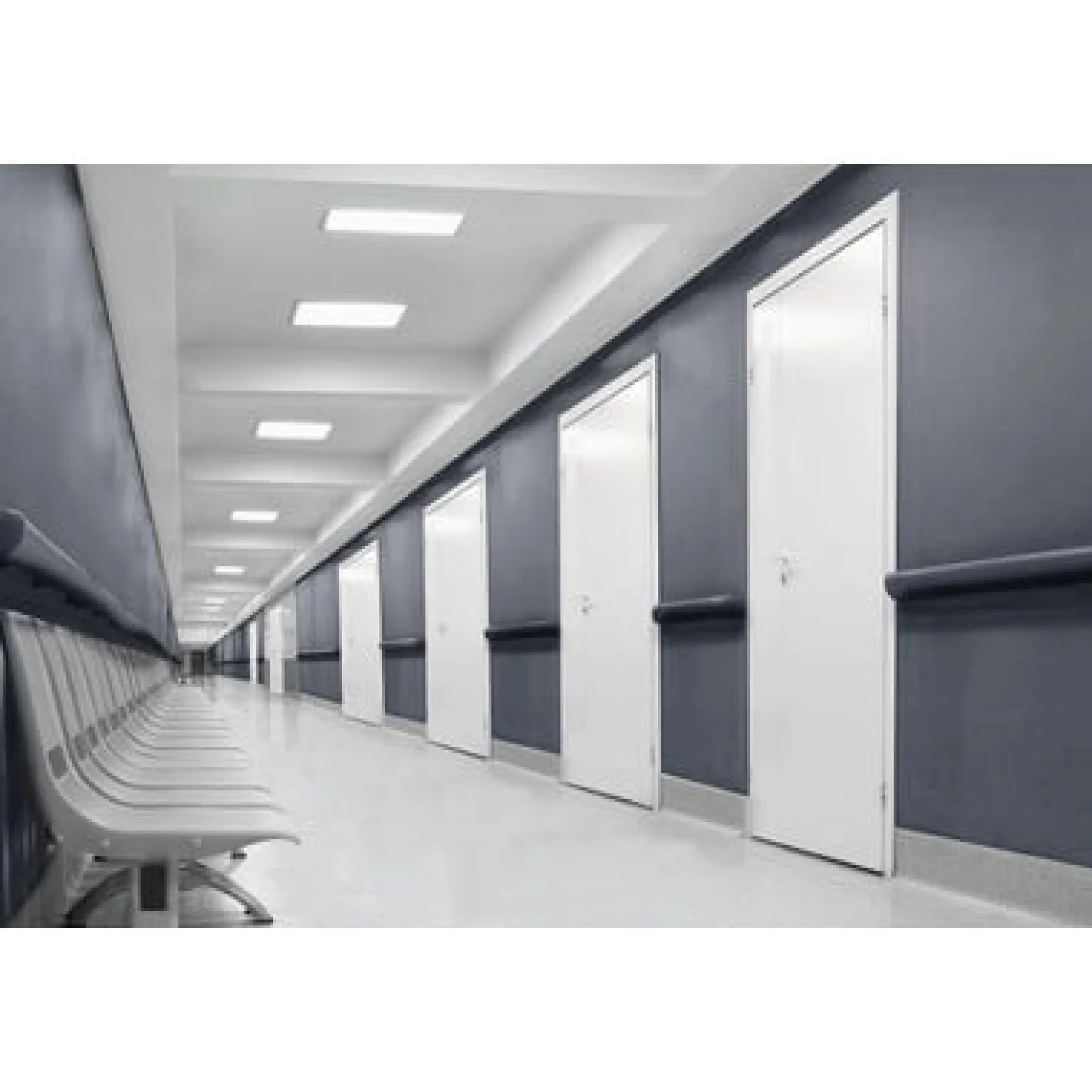 Komplet LED-panel i hvid ramme, 60x60, 40W, 4800lm, 4000K, RA80 (erstatter 150W) - Spectrum