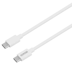 Komplet USB-C vægoplader, 20W vægadapter + 1 meter USB-C kabel, hvid
