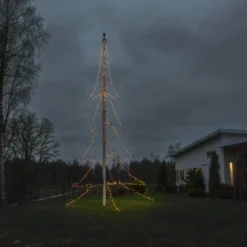 Konstsmide flagstangskæde, 3x136 LED, 19 meter
