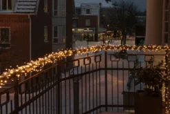 Konstsmide Lyskæde cluster, IP44, 2100K, frostet glas, amber/rav
