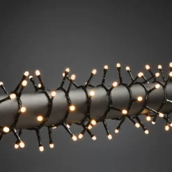 Konstsmide Lyskæde cluster, IP44, 2100K, matte dioder, amber/rav