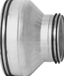 Kort centrisk reduktion m. nipler Ø200 mm til Ø100 mm