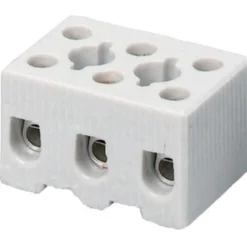 Kronemuffe porcelæn, 3 polet, 4 mm², Steatit