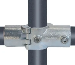 Kryds med samlebeslag , galvaniseret, vandrørs-fitting til stativ og reol - Pipe Clamps