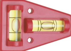 Krydsvaterpas K 5, rød, ABS-plast, plexiglaslibeller - Hultafors