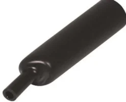 Krympeslange MV sort med lim, 12/3 mm, 1 meter