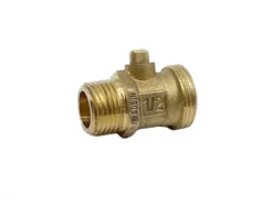 Kuglebundstophane med nippeltilgang, 1/2"x3/4", nippel/nippel