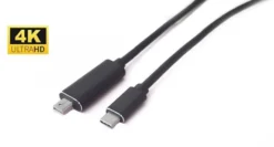 4K USB-C til Mini Displayport kabel, 1 meter, understøtter 4K@60Hz (3840x2160), kun til video, ikke data