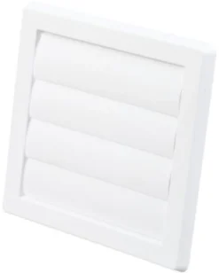 Lamelventil type 70, 150x150mm, hvid (180x180 mm) - Duka