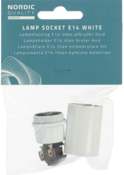 Lampefatning E14, hvid