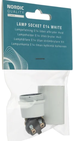 Lampefatning E14, hvid