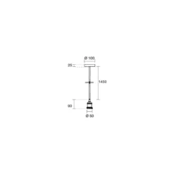 Lampefatning & roset, designer, bronze, 150 cm ledning, E27