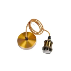 Lampefatning & roset, Designer - Antik bronze, 150 cm ledning, E27