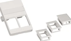 Lan-Com – FUGA dataudtag til 1-2 stk. keystone konnektorer, 1½ modul, hvid