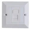 Lanview Cat6 faceplate UK 1-gang 86x86 mm