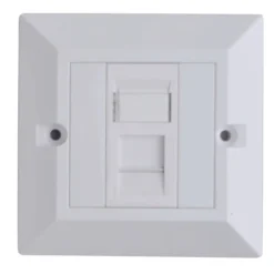 Lanview Cat6 faceplate UK 1-gang 86x86 mm