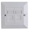 Lanview Cat6 faceplate UK 2-gang 86x86 mm