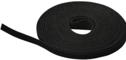 Lanview Krog og løkke tape rulle, 10 meter, 15 mm, sort