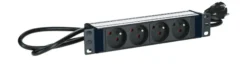 Lanview 10" PDU 4 udtag aluminium 2 m kabel