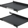 Lanview 19" udtrækshylde med justerbar sidearm sort