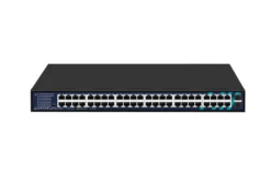 Lanview Unmanaged 48-port RJ45, med 2 gigabit SFP-porte, fuldt gigabit intelligent ethernet-switch, 1U rackmonteret