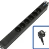 Lanview 19" 1U PDU 6 udtag med LED-indikator