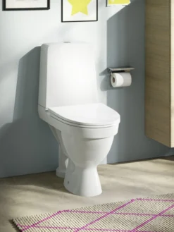 Laufen Kompas Gulvstående toilet med åben S-lås, 650x360mm. Hvid LCC glasur.