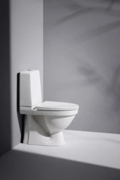 Laufen Kompas gulvstående toilet, skjult S-lås, rimless, limning, hvid