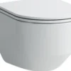 Laufen Pro Rimless kompakt hængeskål, 490x360mm. Hvid LCC glasur.