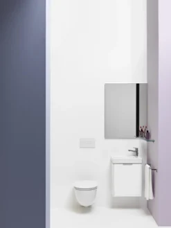 Laufen Pro Rimless kompakt hængeskål, 490x360mm. Hvid LCC glasur.