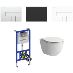 Laufen Pro RIMLESS Sampak inkl. cisterne, trykplade, skål og sæde