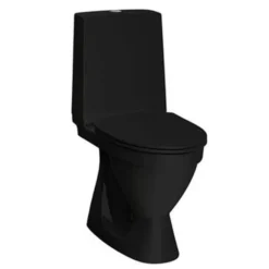 Laufen Rigo toilet, gulvstående toilet, skjult S-lås, mat sort