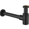 Lavabo Luna vandlås, 1 1/4x32mm til vægmontering, matsort