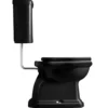 Lavabo Retro LOW toilet, P-lås, krom, blank sort