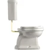 Lavabo Retro LOW toilet, P-lås, messing rør, hvid