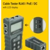 LCD kabeltester RJ45 / PoE / DC, mørkegrå