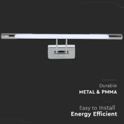 LED billede-/spejllampe, krom, 3000K, Ø640mm, 13W - V-Tac Pro Serie