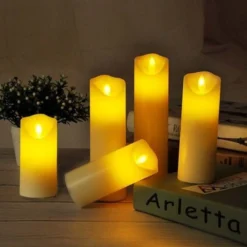 LED bloklys, 15 cm, batteri, indendørs (restsalg)