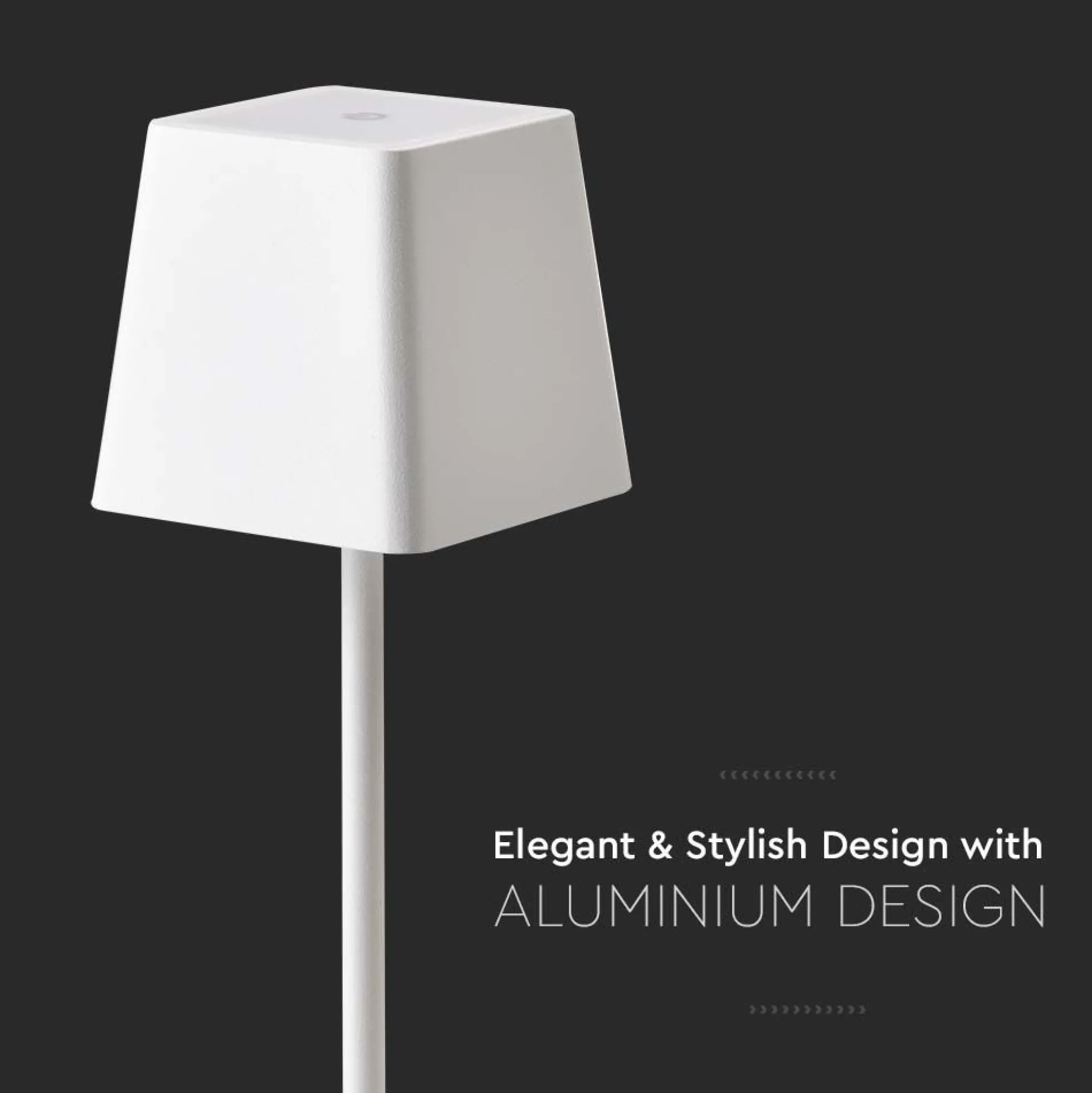 LED bordlampe, 2W, 3000K, hvid, husdesign