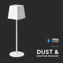 LED bordlampe, 2W, 3000K, hvid, husdesign