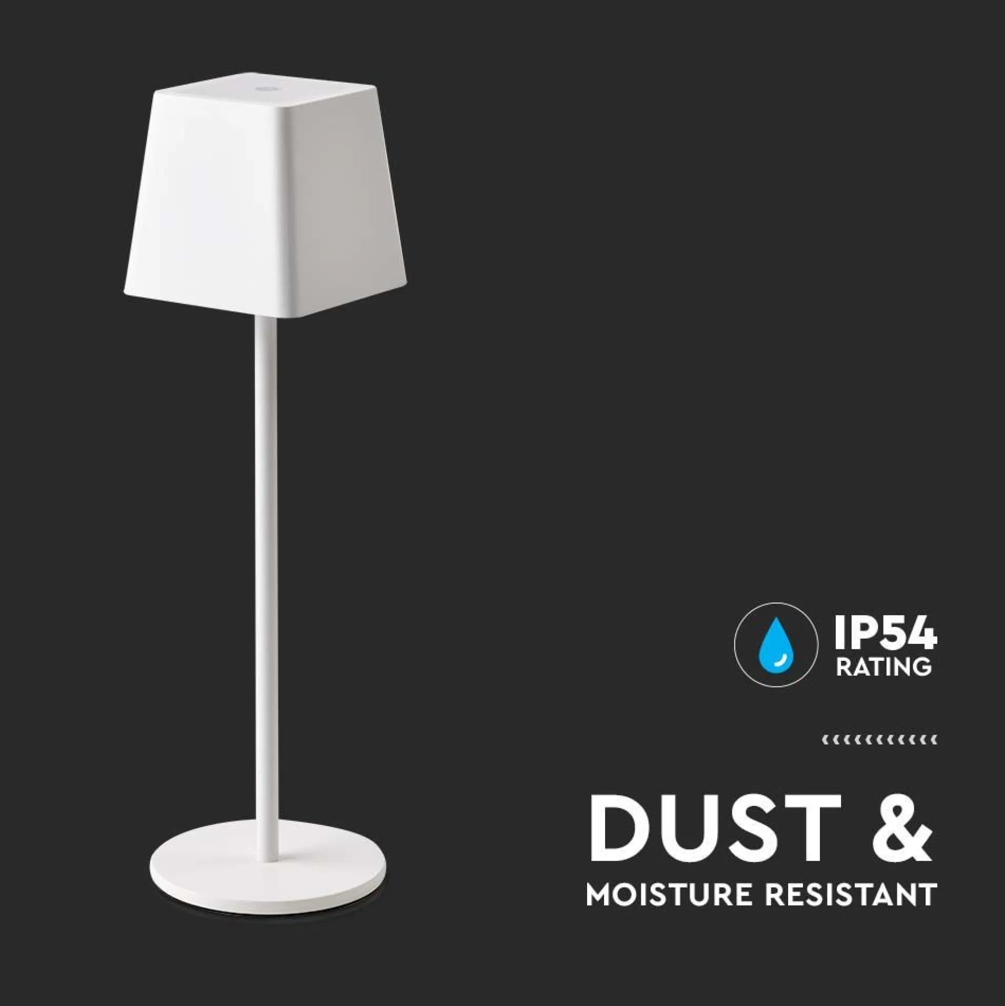 LED bordlampe, 2W, 3000K, hvid, husdesign