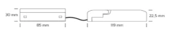 LED Driver Dali CC 25W, push dim, 260-700 mA