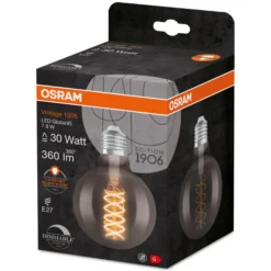 1906 LED gl95 smo spiral fil ul tynd 7,8W/818 E27 dim