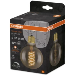 1906 LED gu spiral fil ul tynd 822 E27 dim