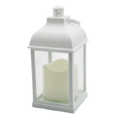 LED lanterne, firkantet, hvid, batteri, IP54, 2700K - Dæmpbar: Nej