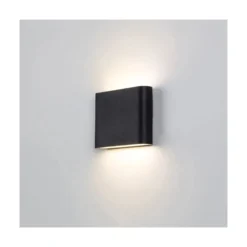 LEDlife DuoLume 8W væglampe, inkl. lyskilde, IP65, inde/ude, 230V, 650lm, RA 80, sort