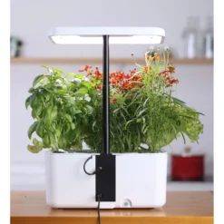 LEDlife hydroponisk køkkenhave, inkl. vækstlys, 8 pladser, timer, 2,8L vandtank, 18W, 120mm, 280mm, 170mm, ABS plastik, hvid