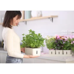 LEDlife hydroponisk plantebakke, Hvid, inkl. vækstlys, 20 pladser, 4x2L vandtank