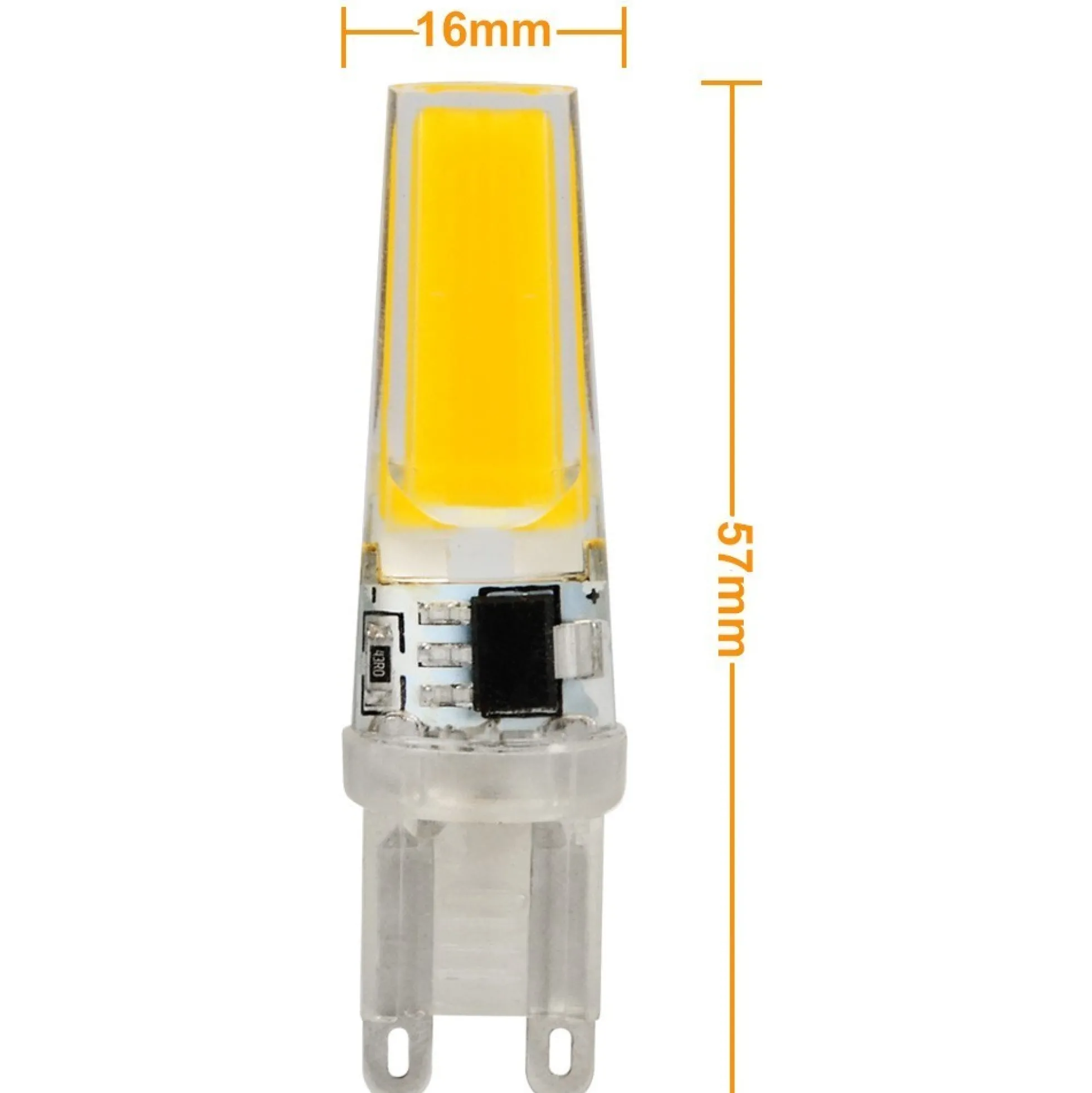 LEDlife KAPPA3 LED pære, G9, 3W, 275 lumen, 2800K, dæmpbar, 57 x 16 mm