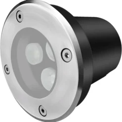 LEDlife nedgravningsspot, 3W, rund, rustfrit stål, 24V DC, 3000K - Ikke dæmpbar